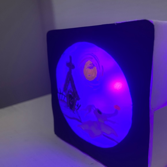 Nightmare before Christmas Handmade sign and light up cube - Picture 8 of 8